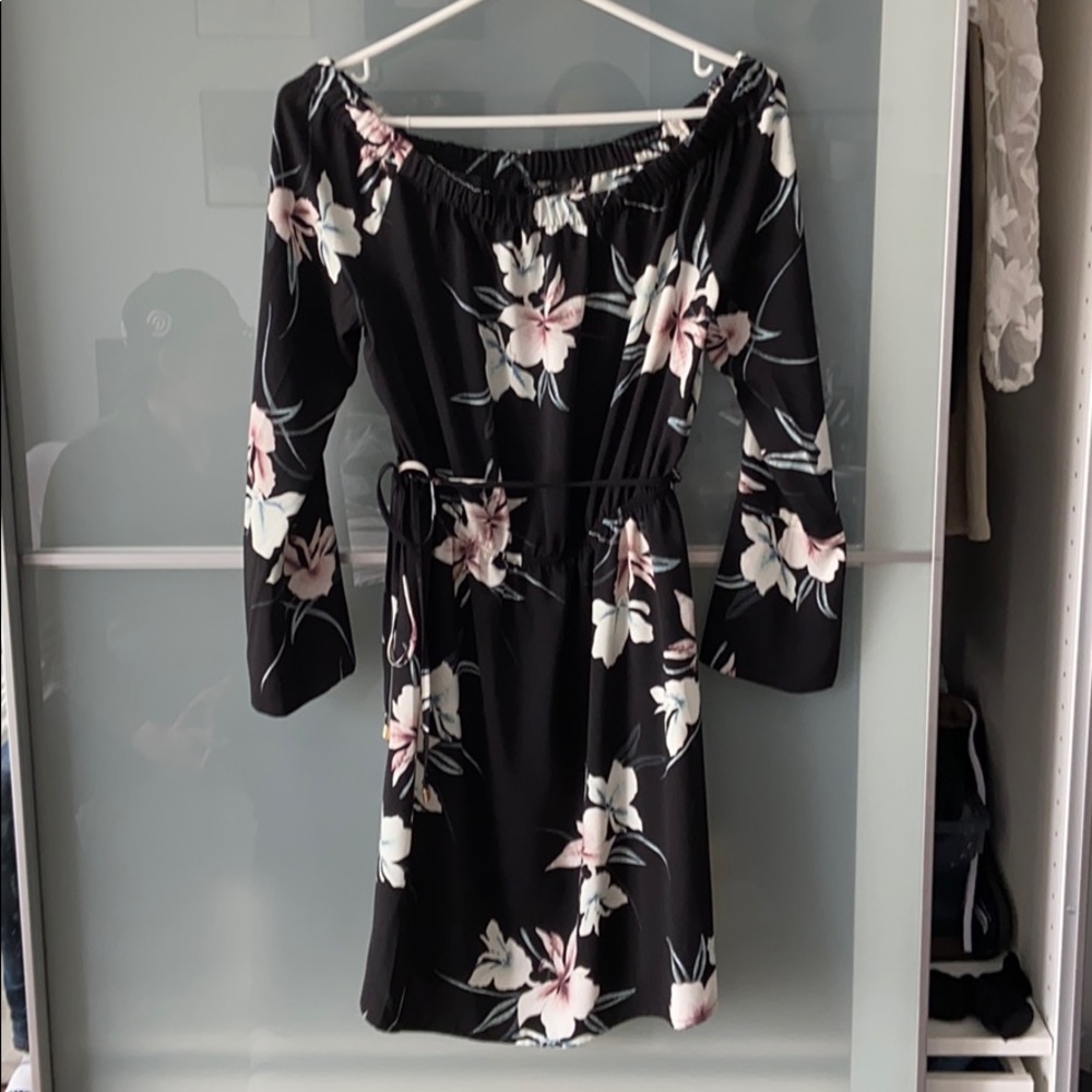 Dynamite floral off the shoulder dress